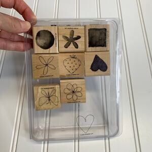 Stampin' Up Two Step Stampin' Sweet & Sassy Set 2005 Flowers Strawberry